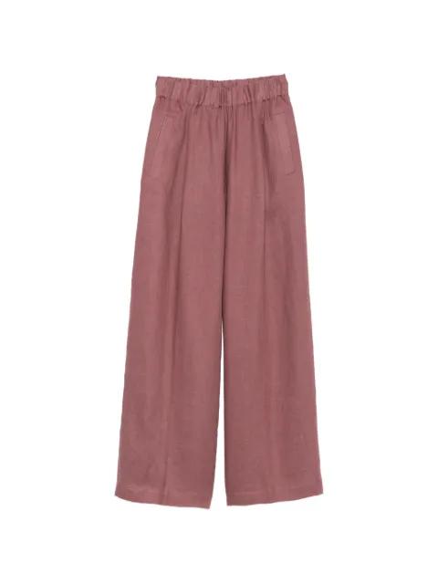 elasticated-waist wide-leg trousers by SEMICOUTURE