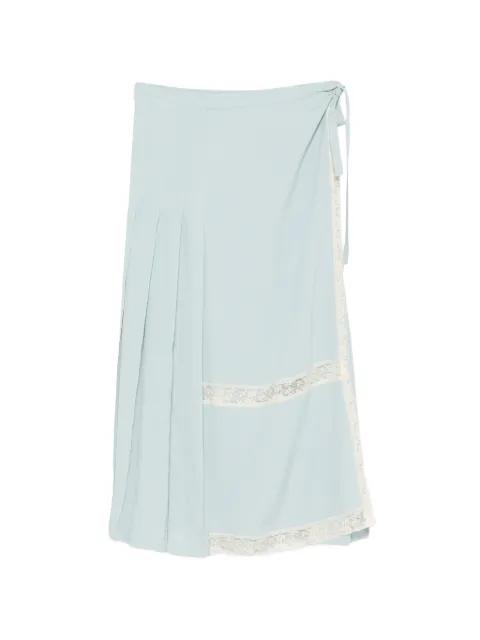lace-trim midi skirt by SEMICOUTURE