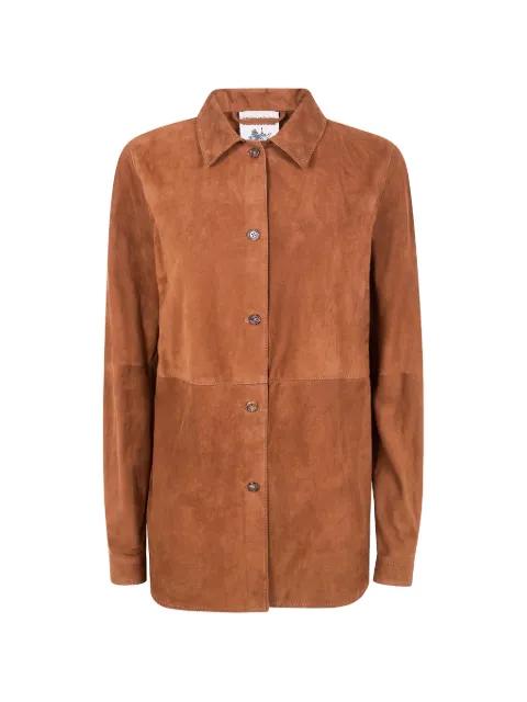 panelled suede shirt by SEMICOUTURE
