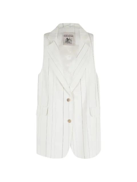 pinstripe buttoned waistcoat by SEMICOUTURE