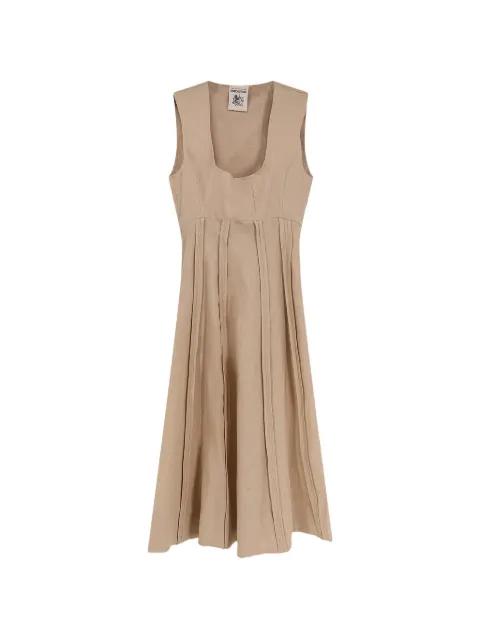 pleated sleeveless midi dress by SEMICOUTURE