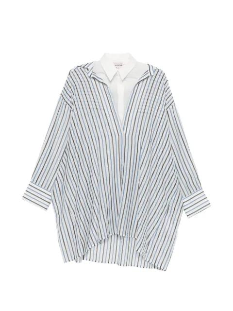 striped V-neck shirt by SEMICOUTURE