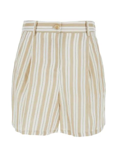 striped pleated shorts by SEMICOUTURE