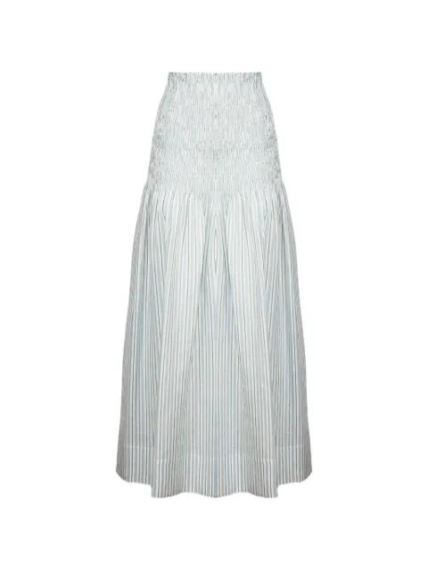 striped smocked-waistband maxi skirt by SEMICOUTURE