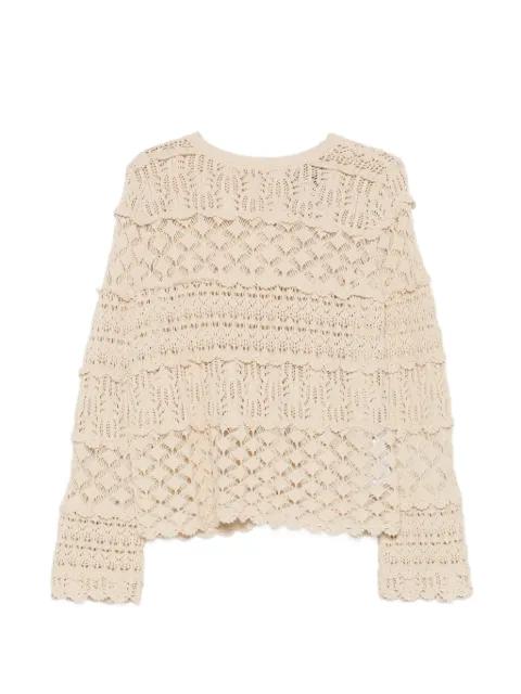tiered crochet cardigan by SEMICOUTURE