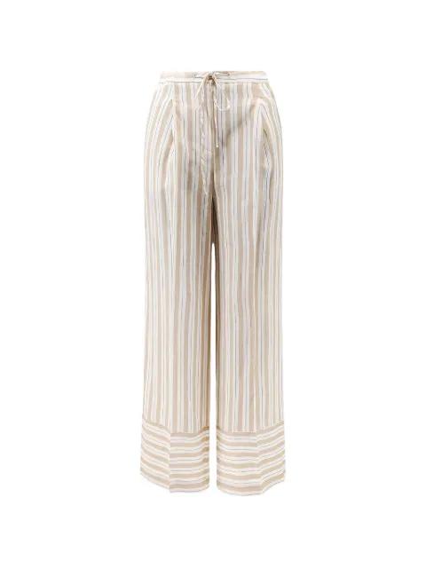 vertical-stripe drawstring trousers by SEMICOUTURE