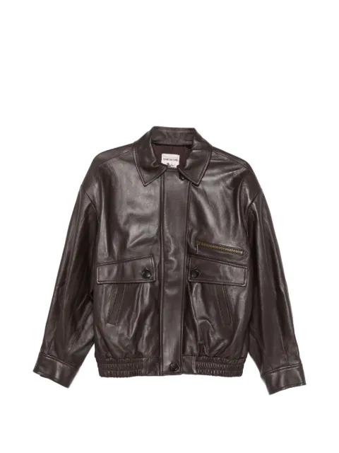 zip-up leather jacket by SEMICOUTURE
