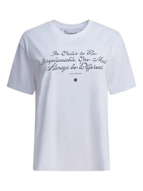 quote-print T-shirt by SEMPER