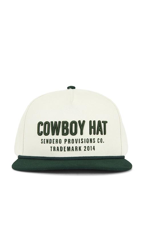 Sendero Provisions Co. Cowboy Hat Trucker Hat in Cream,Green by SENDERO PROVISIONS CO.