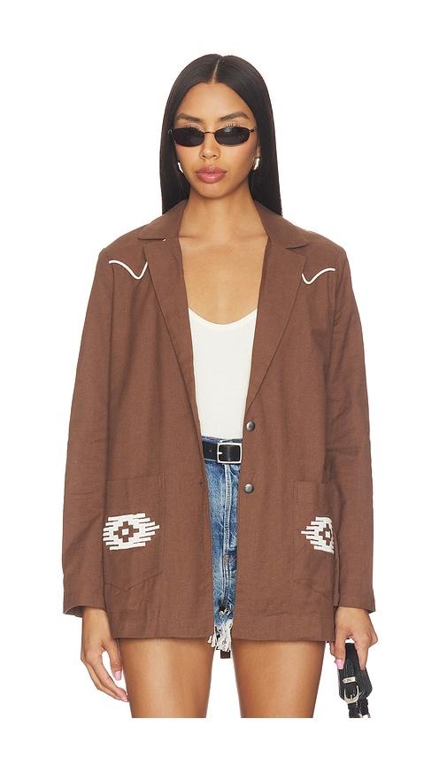 Sendero Provisions Co. The Eleanor Relaxed Western Blazer in Brown by SENDERO PROVISIONS CO.