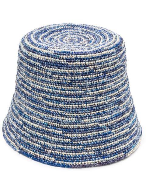 Lampshade woven bucket hat by SENSI STUDIO