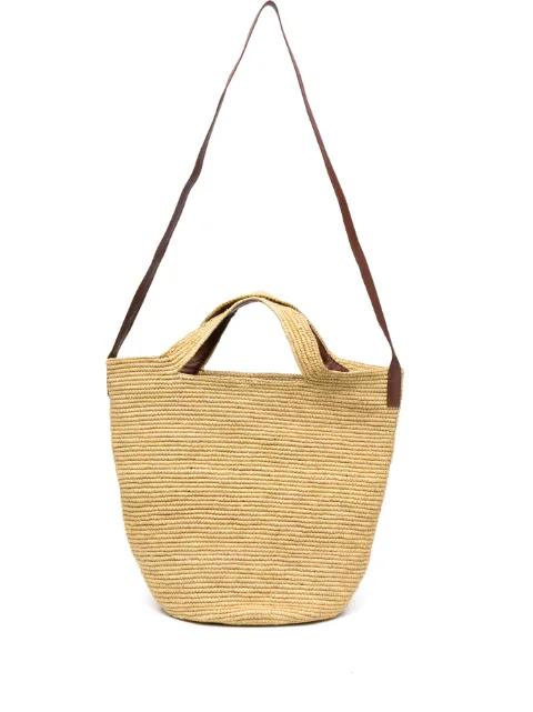 interwoven-straw tote bag by SENSI STUDIO