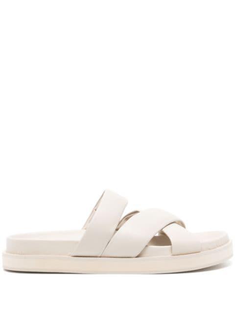 Nico crossover-strap leather slippers by SENSO