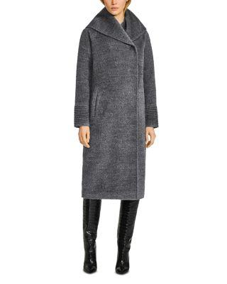 Boucl&eacute; Long Hooded Coat by SENTALER