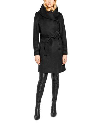 Hooded Mid Length Wrap Coat by SENTALER