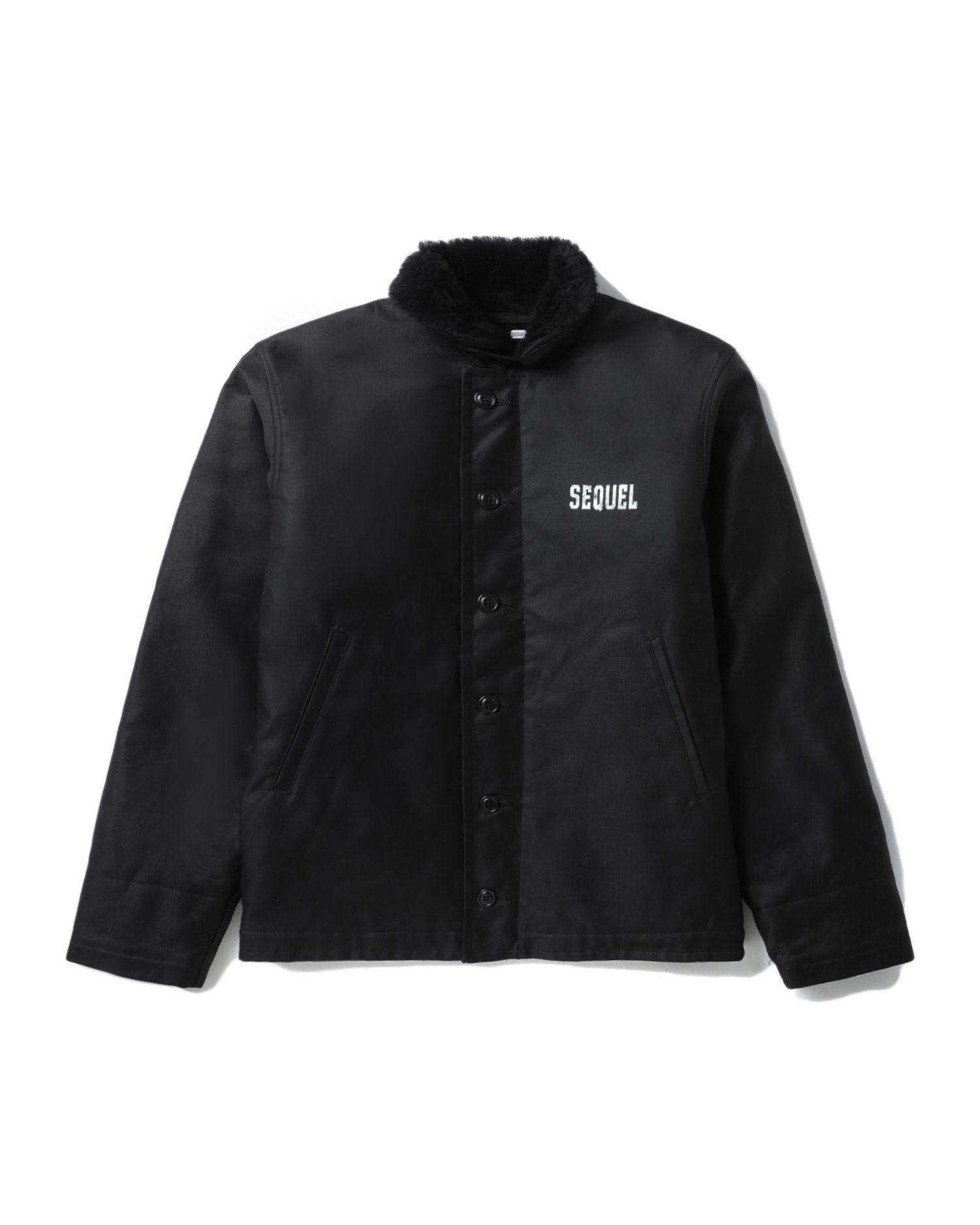 Logo shearling-panelled jacket by SEQUEL