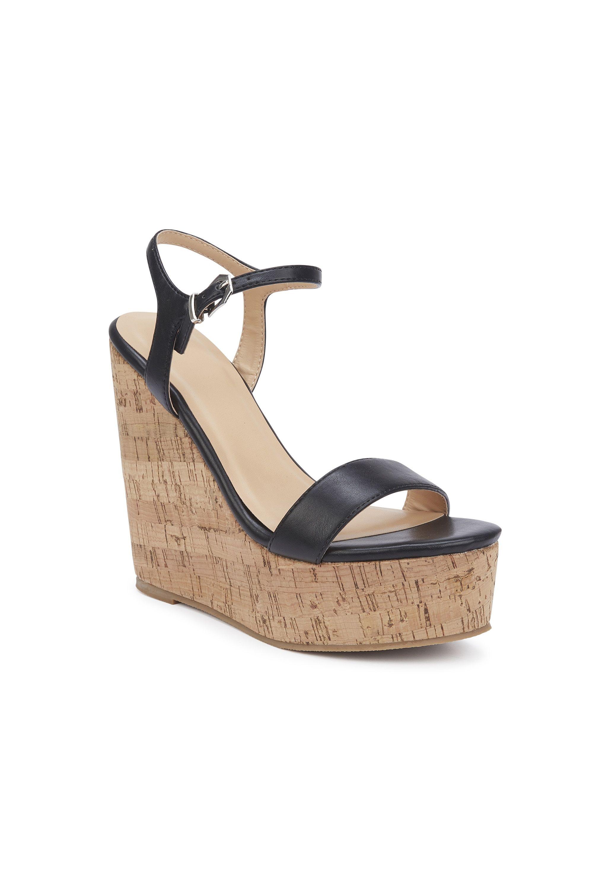 Buckle Strap Wedge Sandals Polyurethane Summer Shoes by SEQWL
