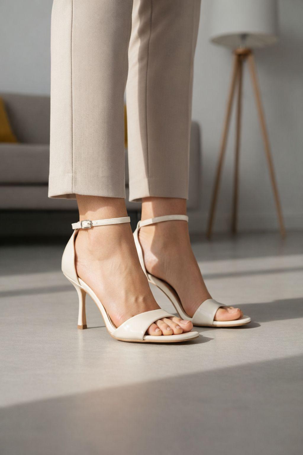 Heeled Sandals Buckle Polyurethane Stiletto Summer Shoes by SEQWL Heeled Sandals Buckle Polyurethane Stiletto Summer Shoes by SEQWL