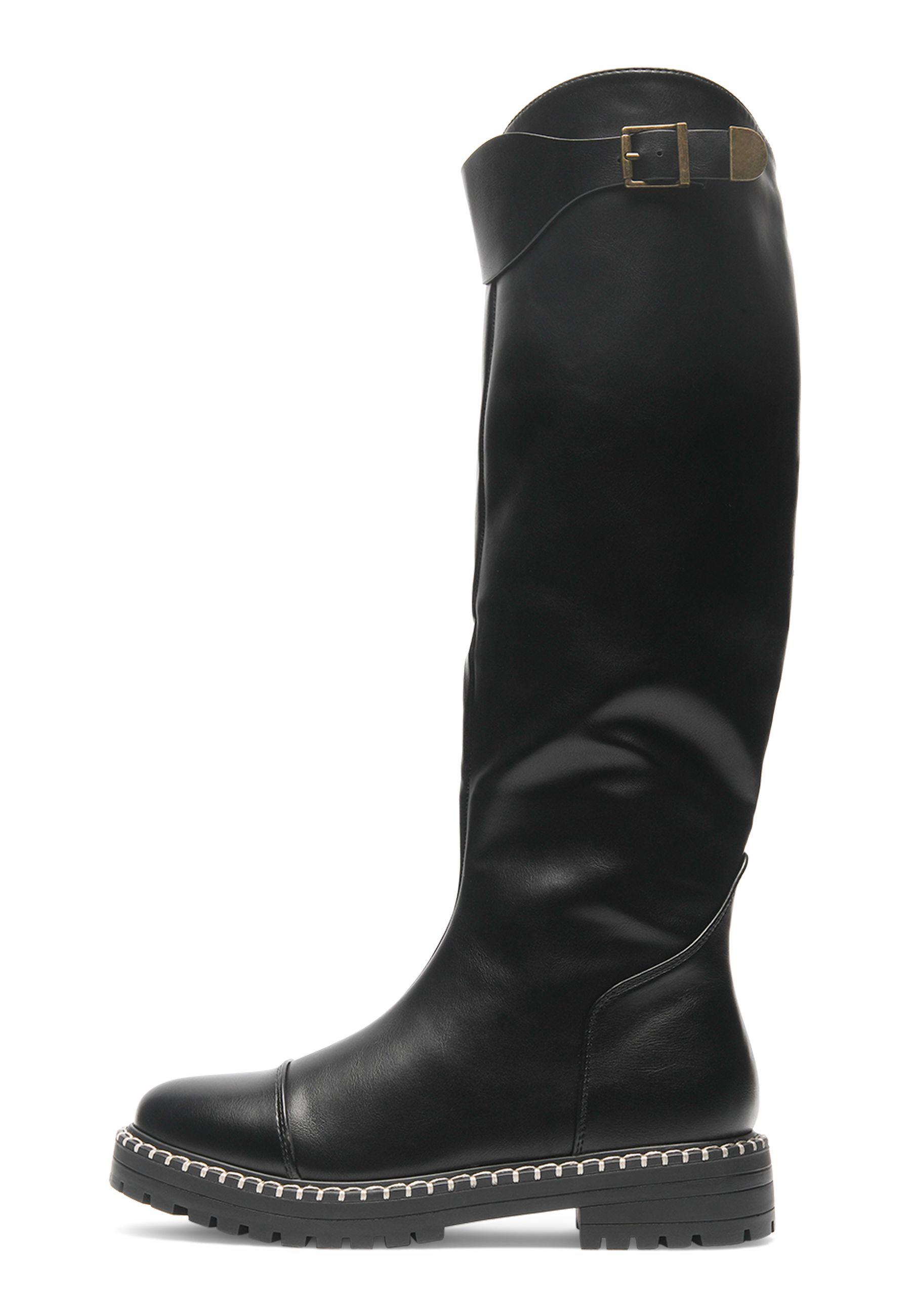 Mid-Calf Boots Polyurethane Size Zip Round Toe Shoes by SEQWL Mid-Calf Boots Polyurethane Size Zip Round Toe Shoes by SEQWL