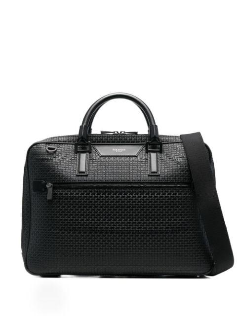 grained leather laptop case by SERAPIAN