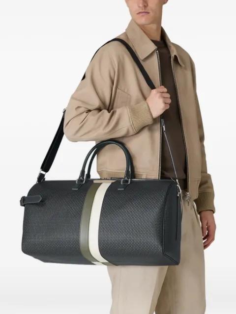 striped leather holdall by SERAPIAN