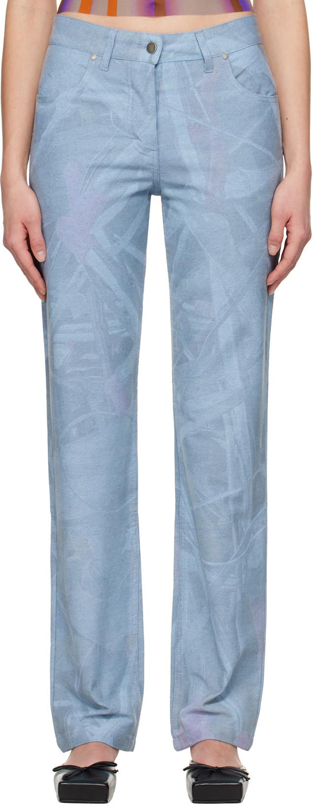Blue Scrap Yard Fitted Jeans by SERAPIS