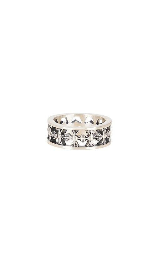 Serge de Nimes Clement Ring in Metallic Silver by SERGE DE NIMES