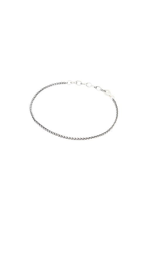 Serge de Nimes Wheat Chain Bracelet in Metallic Silver by SERGE DE NIMES