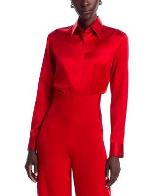 Button Front Silk Blouse by SERGIO HUDSON