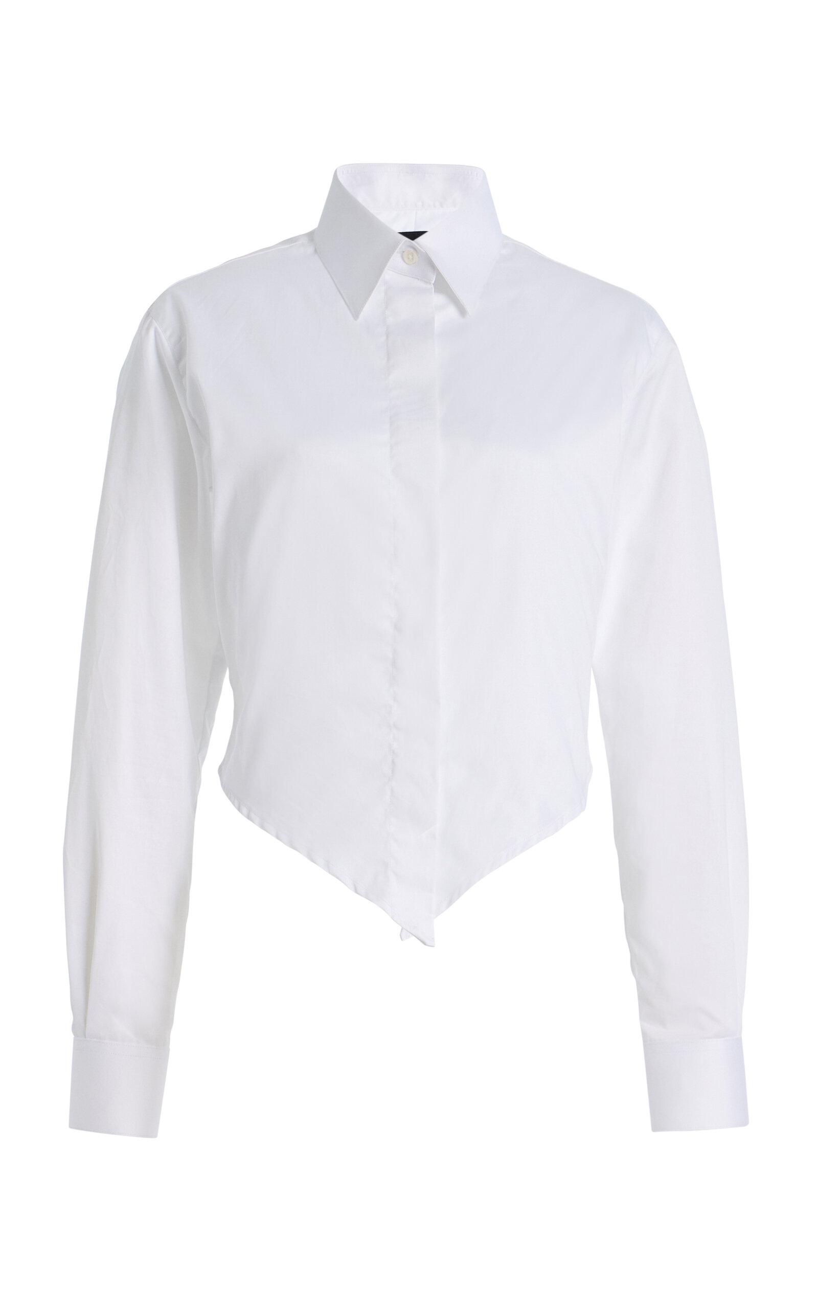 Sergio Hudson - Tie-Detailed Cotton Top - White - - Only At Moda Operandi by SERGIO HUDSON