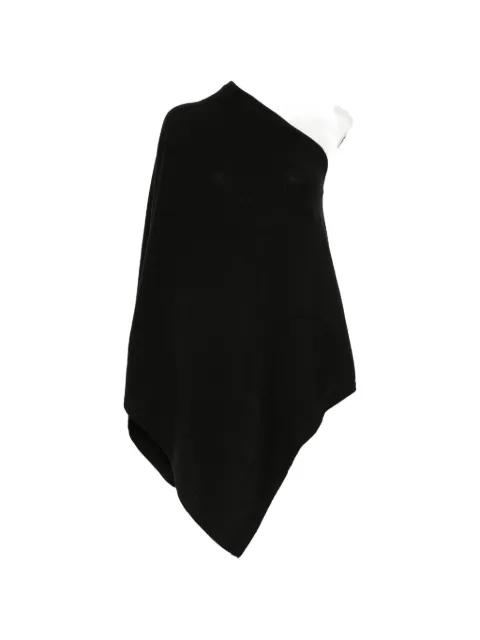 one-shoulder asymmetric-hem poncho by SERGIO MORETTI FIRENZE
