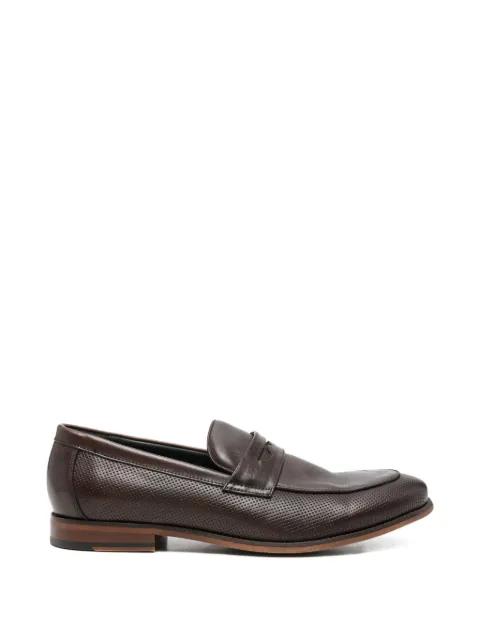perforated-detail leather loafers by SERGIO MORETTI FIRENZE