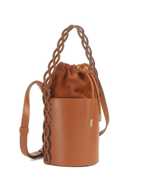 Sr Mermaid braided leather bucket bag by SERGIO ROSSI