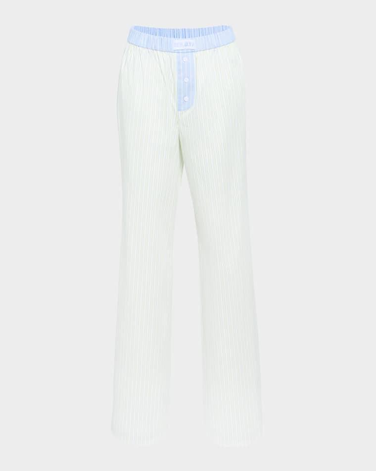 Charli Striped Poplin Pants by SEROYA