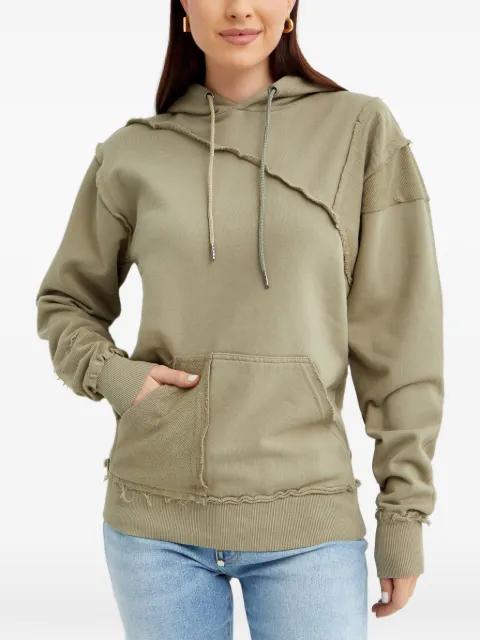 Kendrick frayed-effect drawstring-fastening hoodie by SEROYA