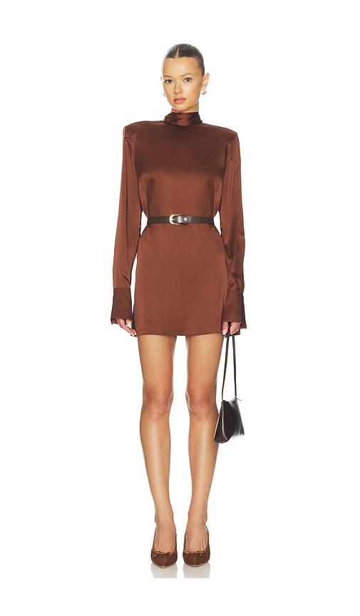 SEROYA Angrea Dress in Brown by SEROYA