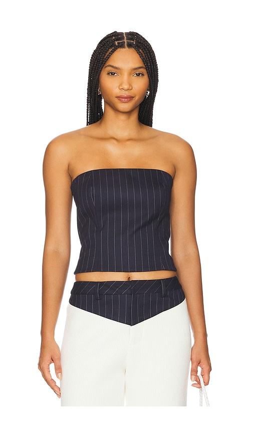 SEROYA Bridgette Bustier Top in Navy by SEROYA