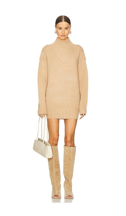 SEROYA Dessa Chunky Knit Sweater in Tan by SEROYA