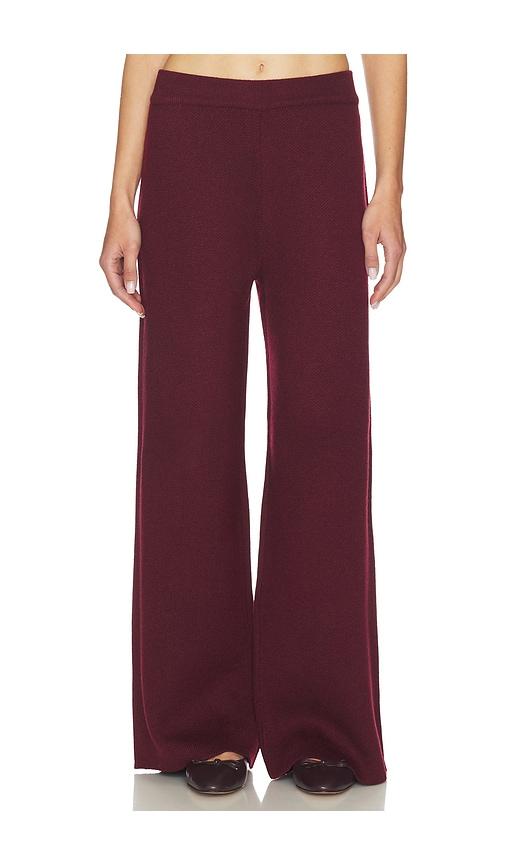 SEROYA Juna Knit Pant in Burgundy by SEROYA
