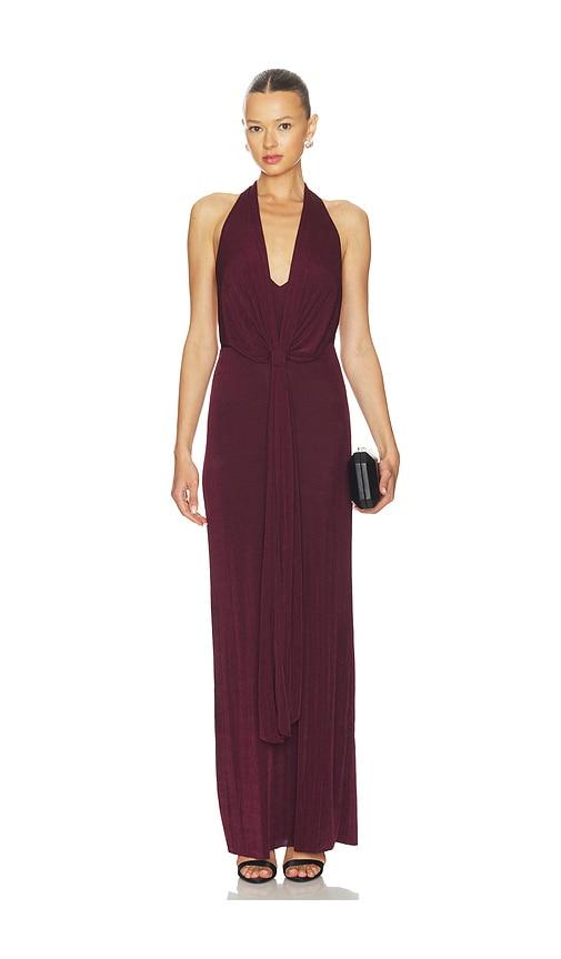SEROYA Kayla Maxi Dress in Burgundy by SEROYA