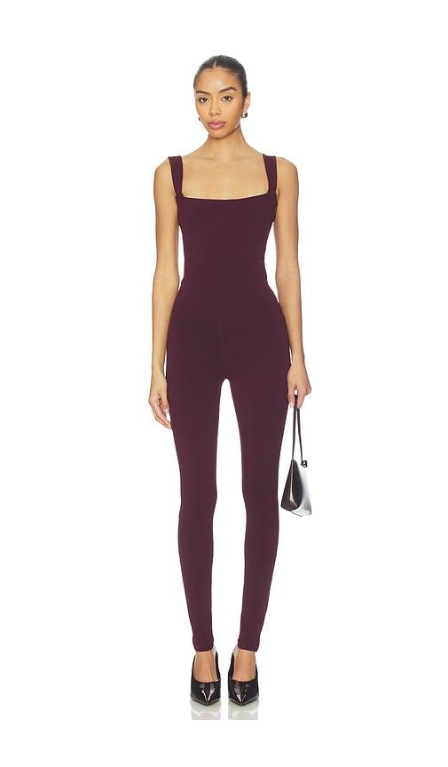SEROYA Kendall Catsuit in Burgundy by SEROYA