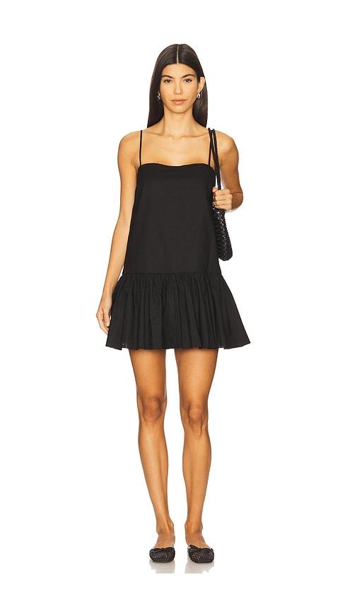 SEROYA Krista Linen Mini Dress in Black by SEROYA