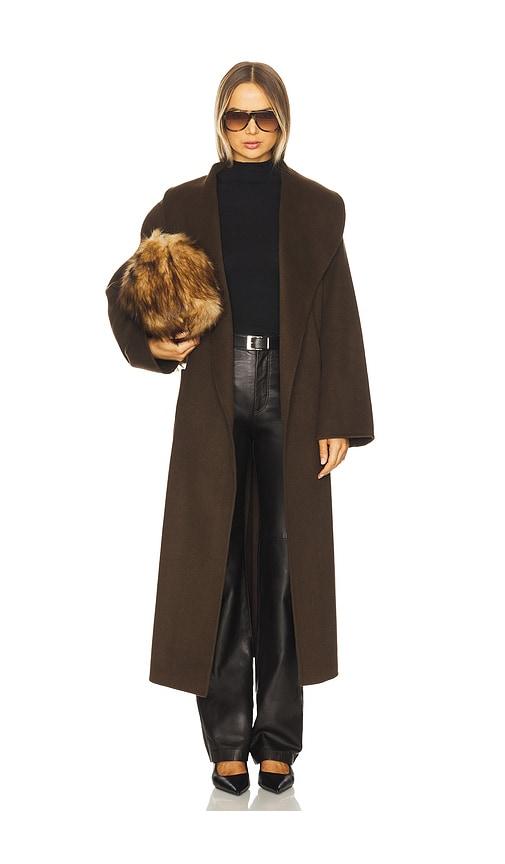 SEROYA Mavis Wool Coat in Brown by SEROYA