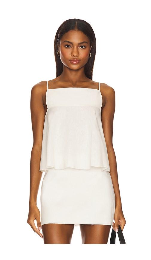 SEROYA Miley Linen Top in Cream by SEROYA