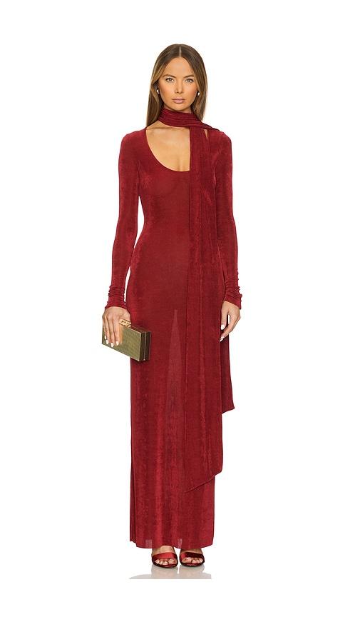 SEROYA Rashelle Maxi Dress in Burgundy by SEROYA