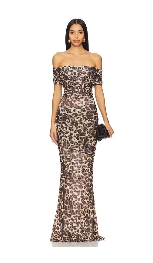 SEROYA Sasha Maxi Dress in Brown by SEROYA