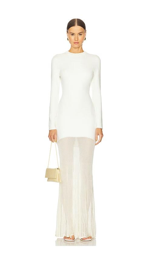 SEROYA Serenade Knit Maxi Dress in Cream by SEROYA