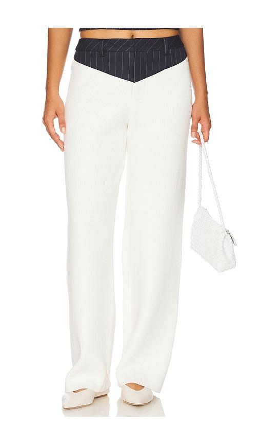 SEROYA Shaina Pant in White by SEROYA