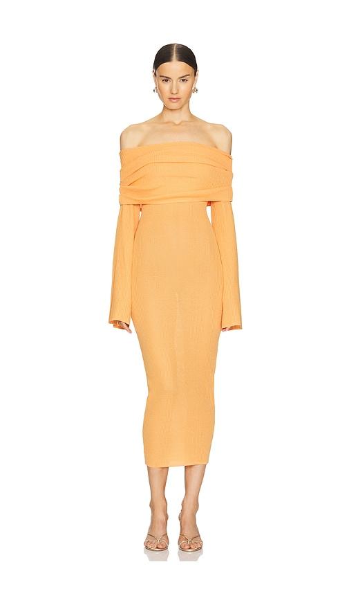 SEROYA Tallulah Midi Dress in Orange by SEROYA