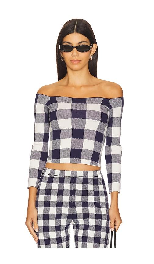 SEROYA Vale Top in Navy by SEROYA